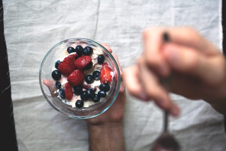 whipped ricotta with mixed berries