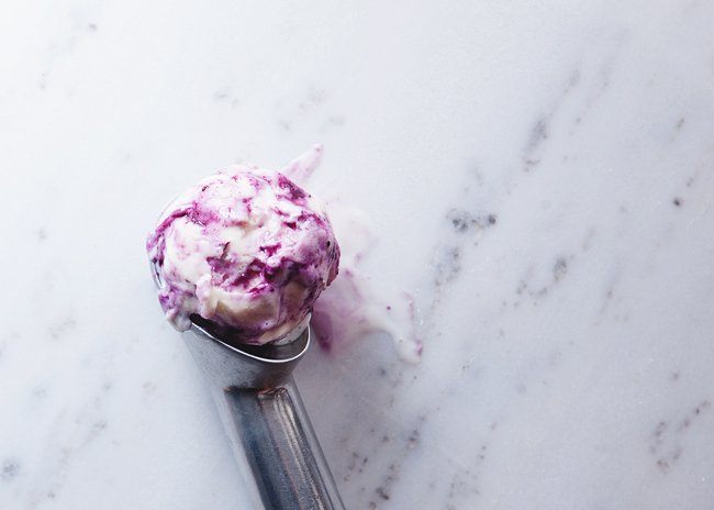 Blueberry Sour Cream Ice Cream