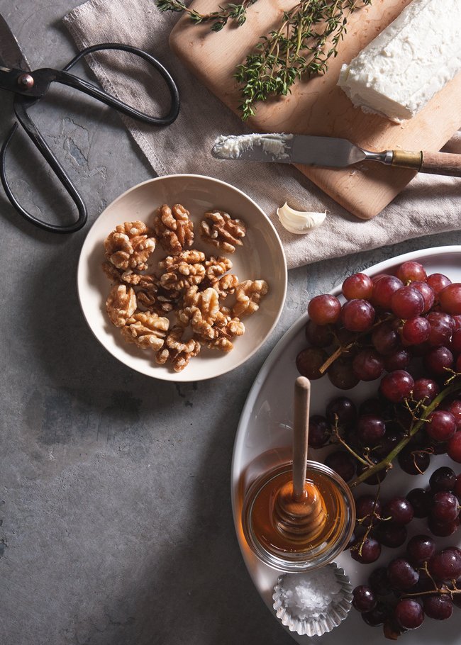 Roasted Grape Bruschetta Ingredients