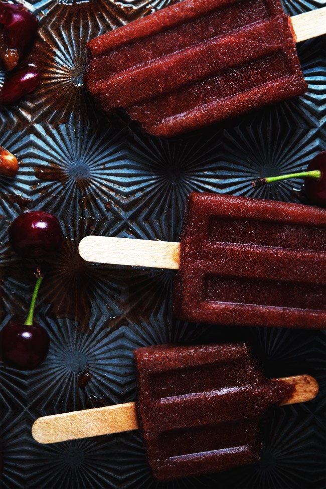 Sour Cherry Popsicles