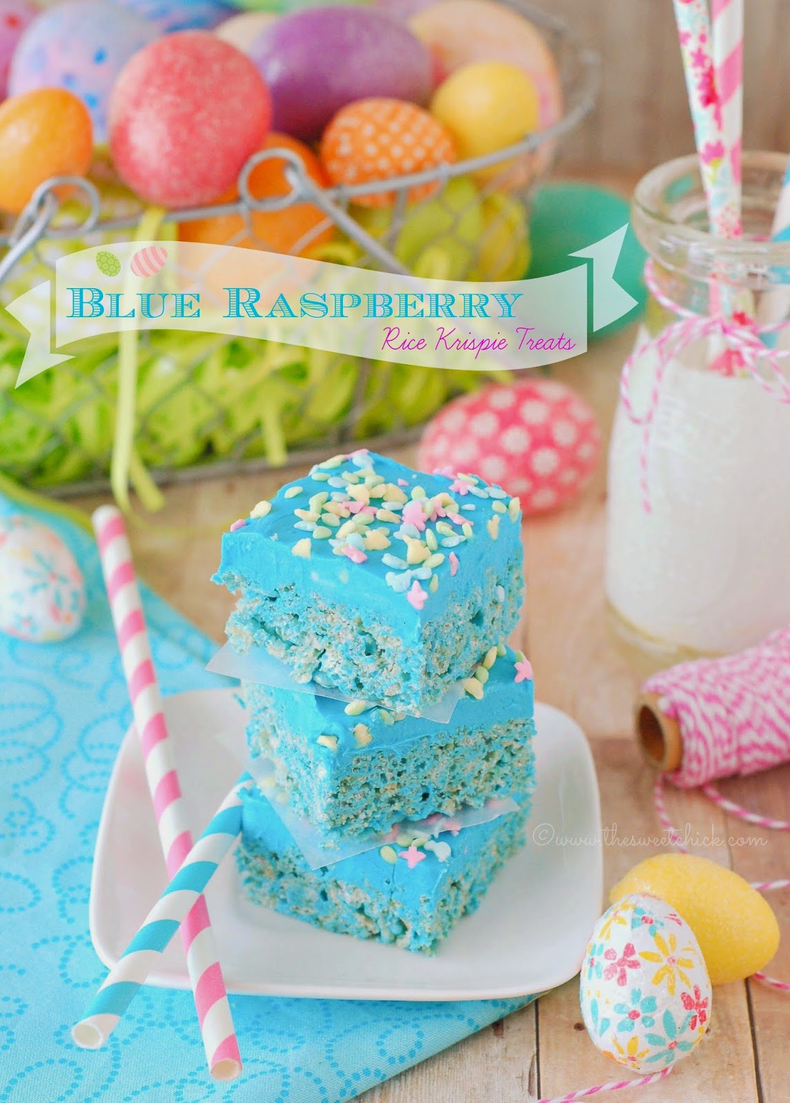 Blue Raspberry Rice Krispie Treats