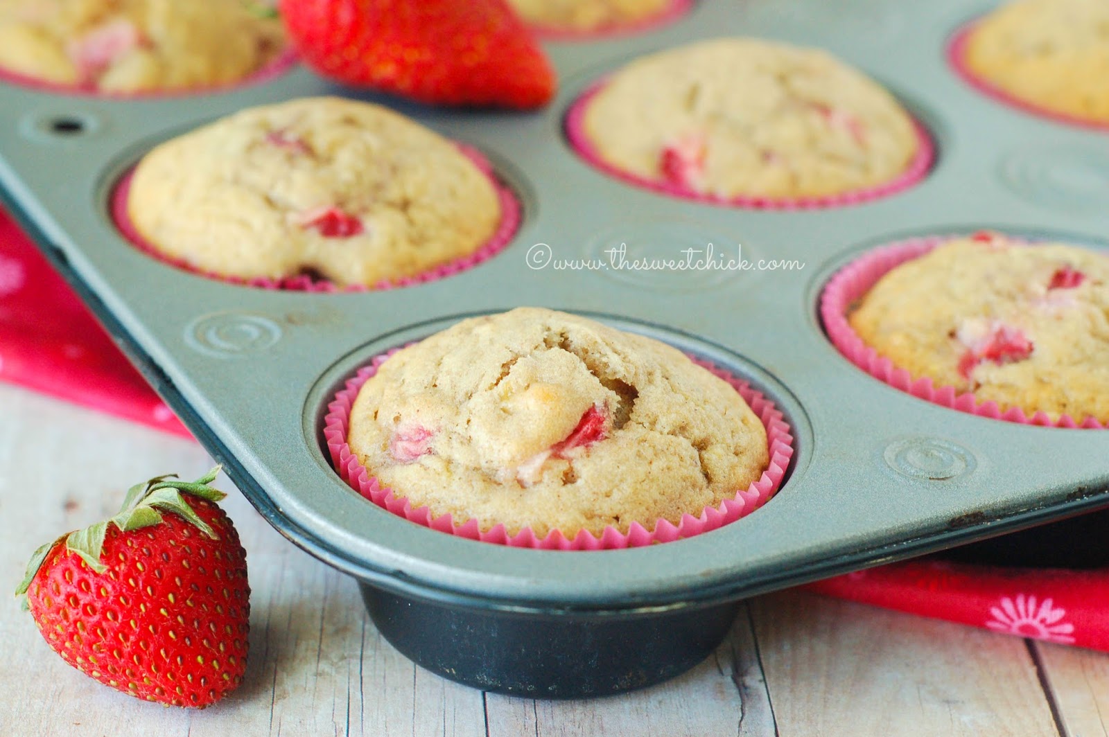 Strawberry Coconut Banana Muffins