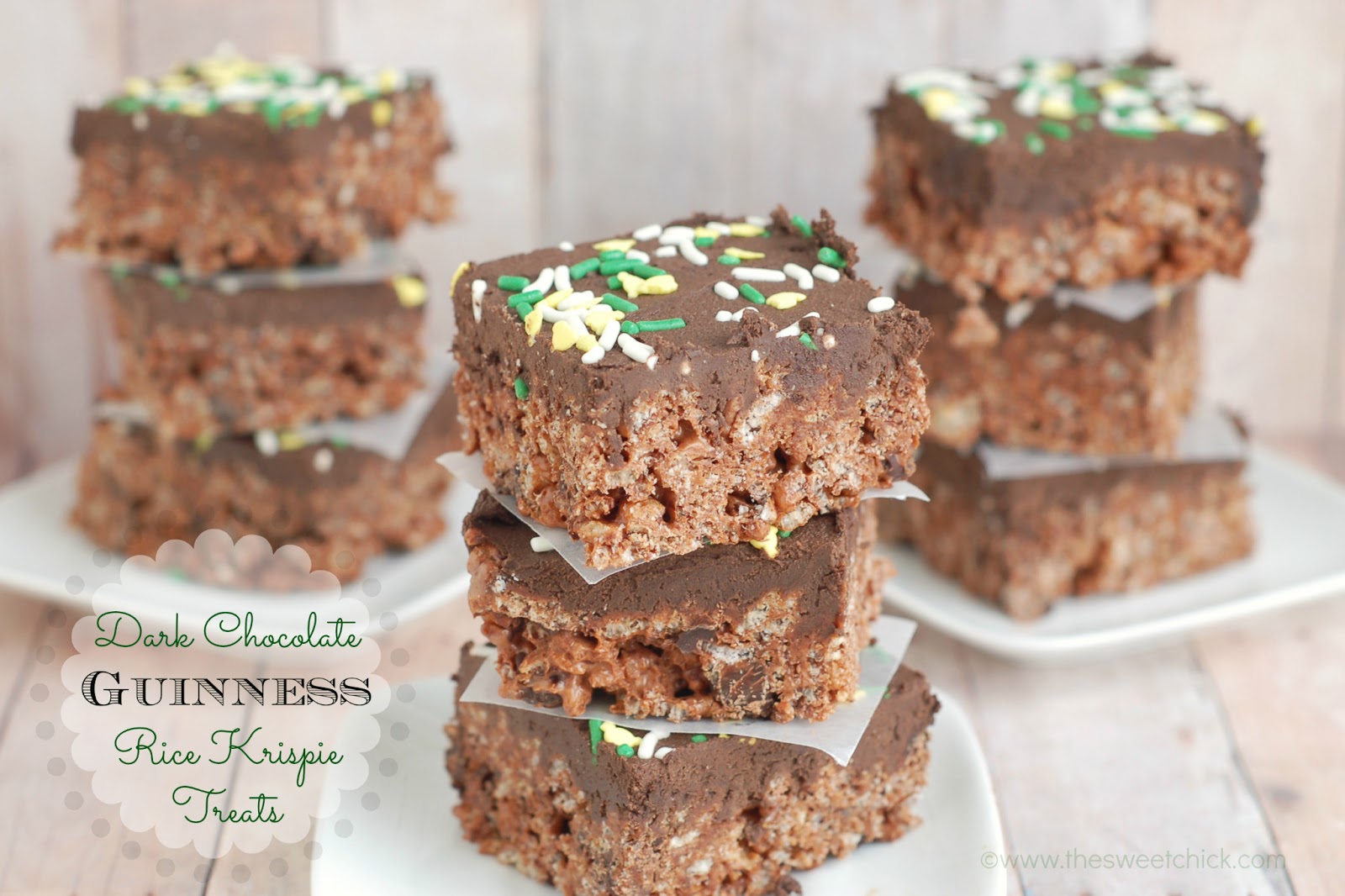 Dark Chocolate Guinness Rice Krispie Treats