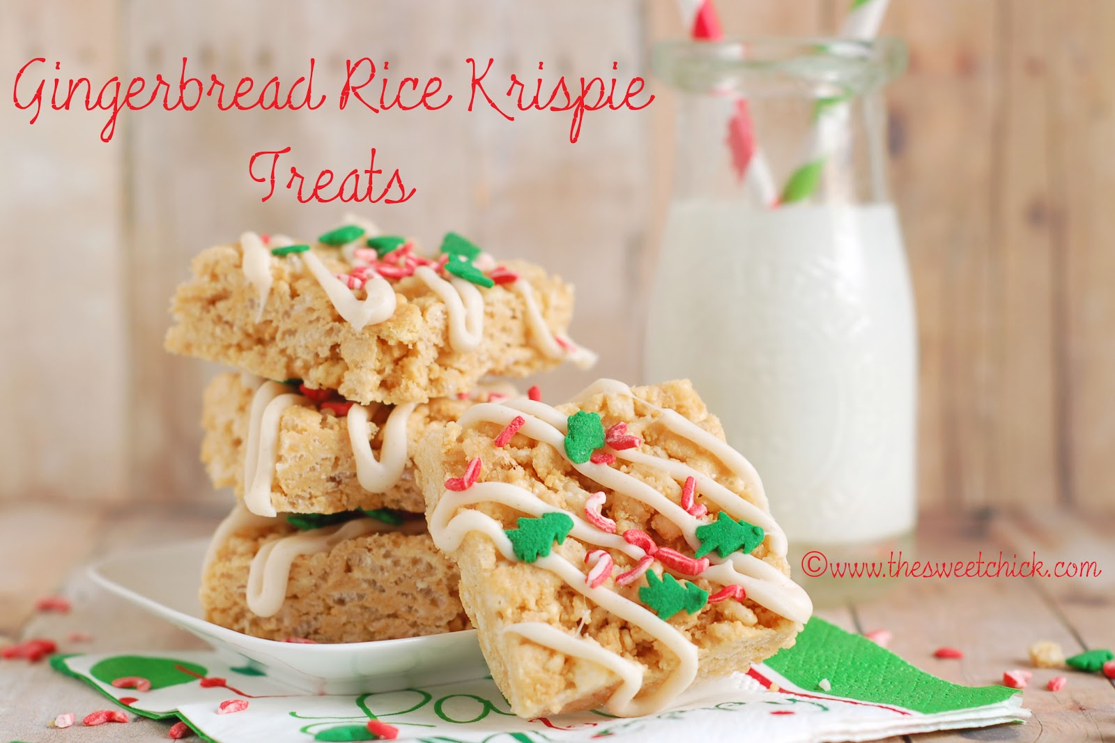 Gingerbread Rice Krispie Treats