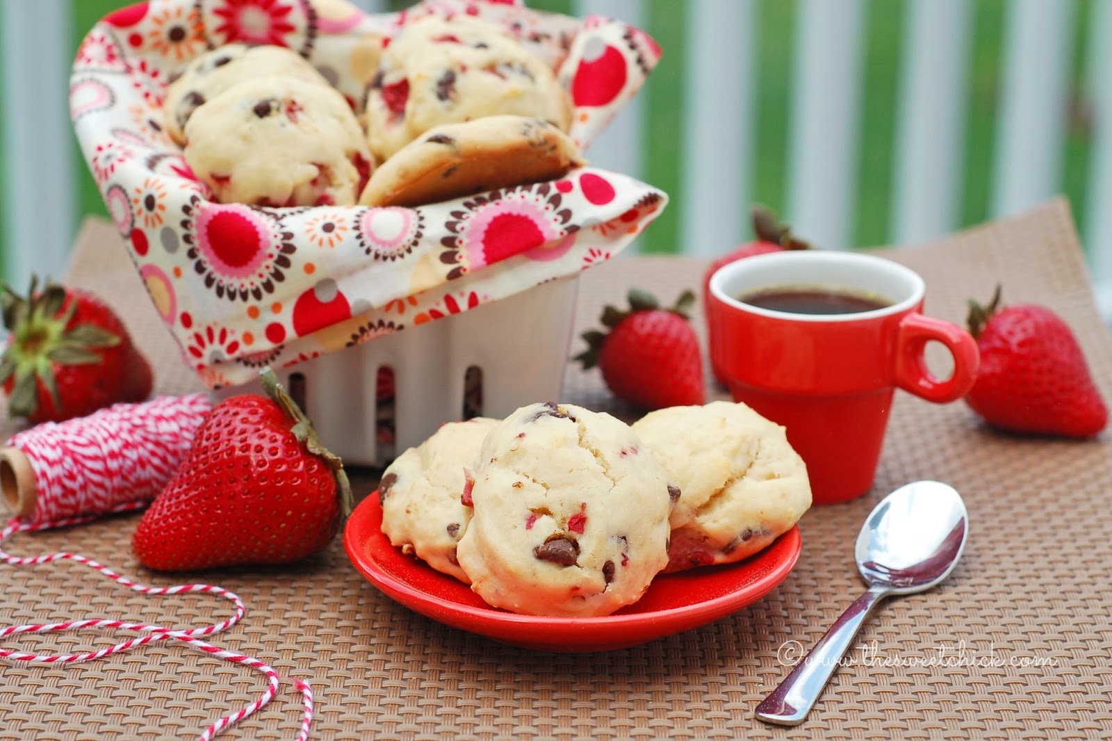 Mini Maple Strawberry Chocolate Chip Scones