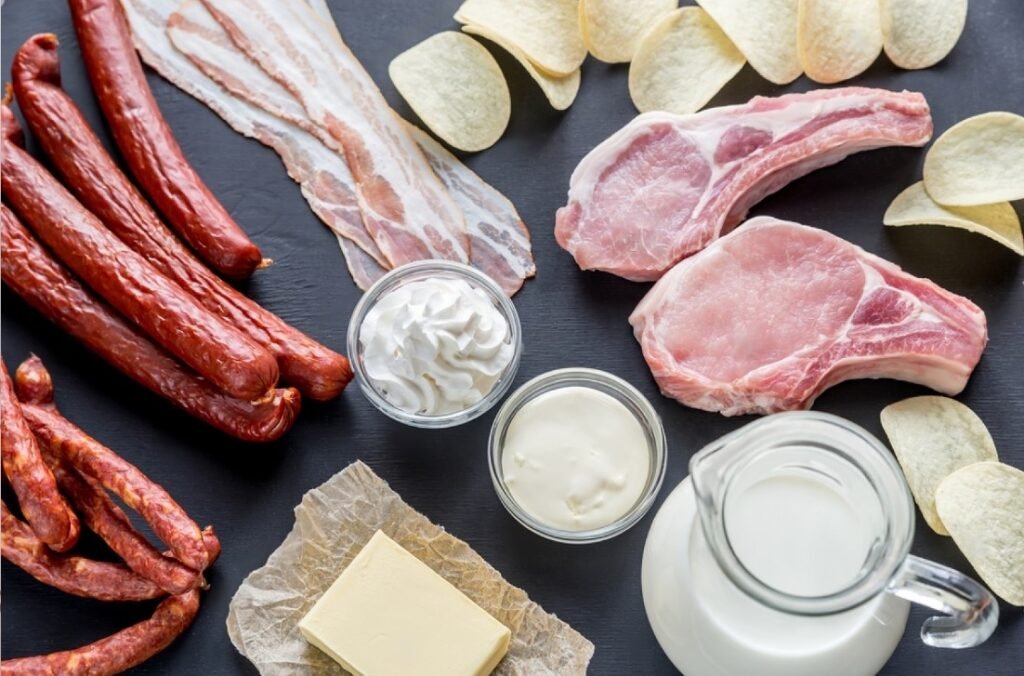 Foods in saturated fats