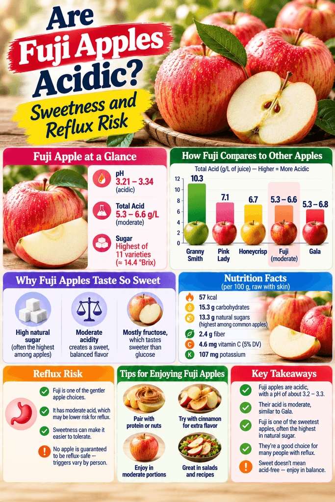 Are Fuji Apples Acidic? Sweetness and Reflux Risk