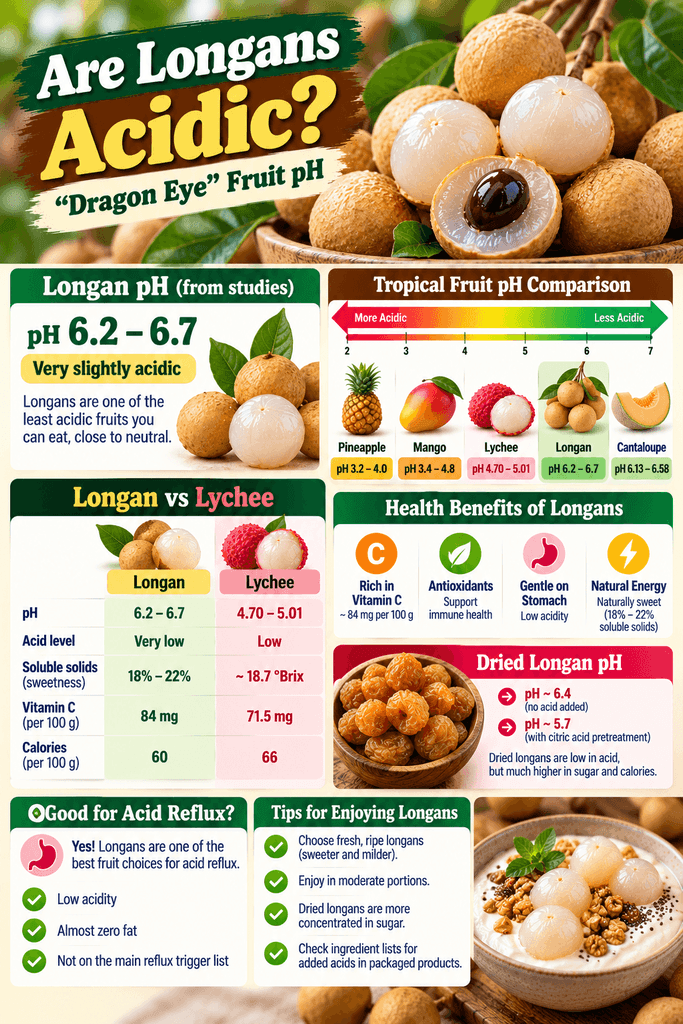 Are Longans Acidic? ‘Dragon Eye’ Fruit pH.