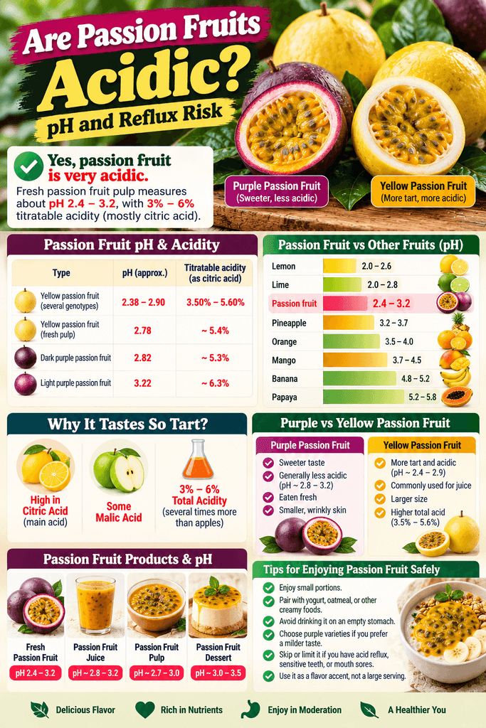 are passion fruits acidic