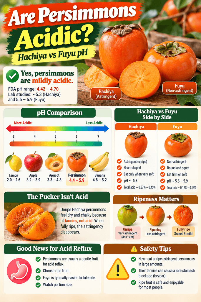 Are Persimmons Acidic? Hachiya vs Fuyu pH