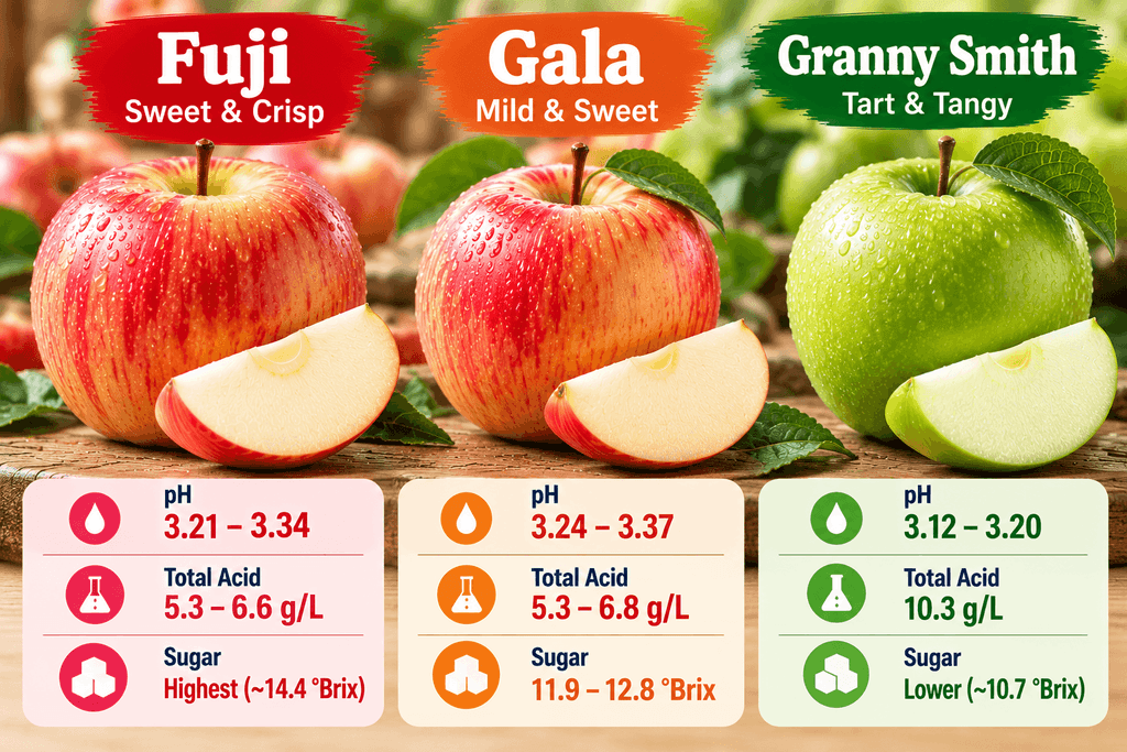 a Fuji vs Gala vs Granny Smith